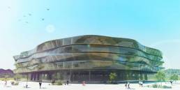 1- Stadium_front view - Geoform Design Architects